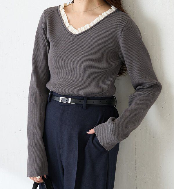  「フリルリブニット」|ニット・セーター|