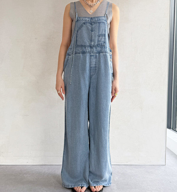  「【新色追加】リヨセルデニムオールインワン」|ワンピース|