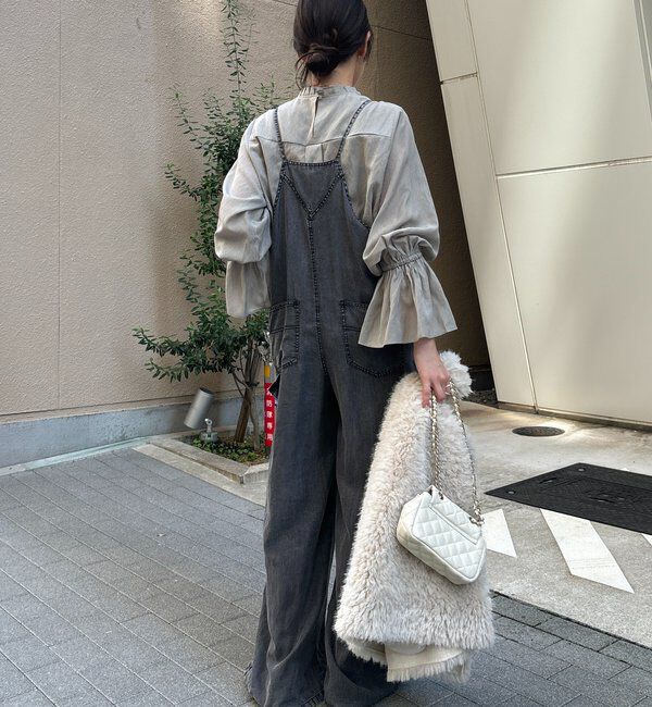  「【新色追加】リヨセルデニムオールインワン」|ワンピース|