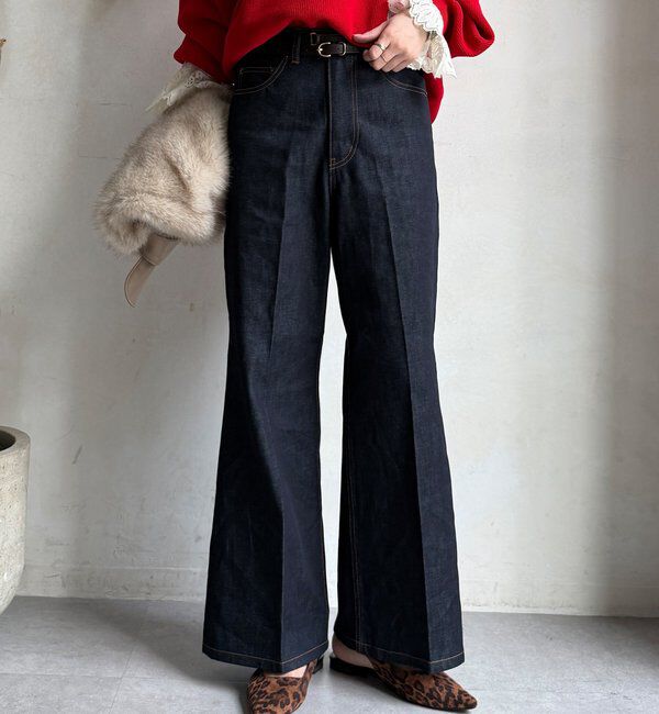  「ルーズフレアデニム」|デニム|インディゴブルー