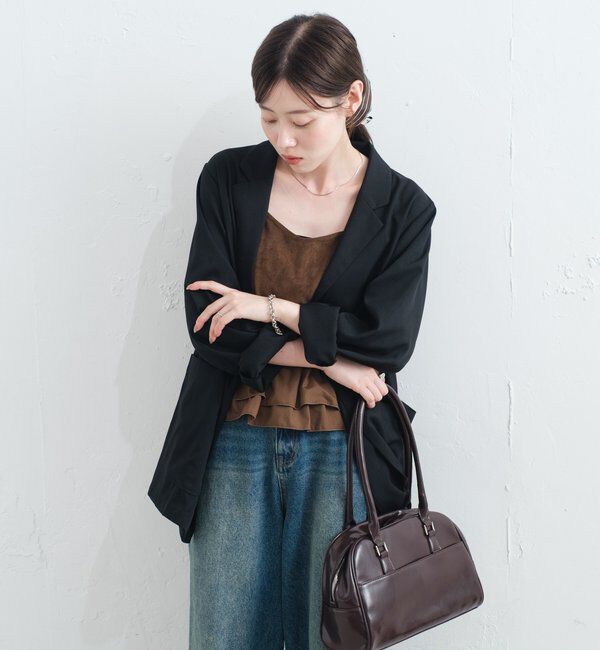  「スウェードペプラムビスチェ」|キャミソール|