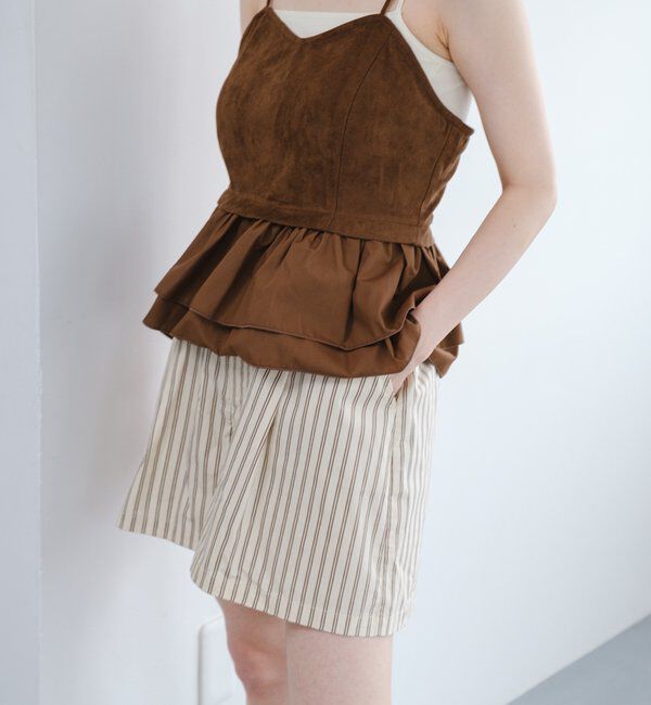  「スウェードペプラムビスチェ」|キャミソール|