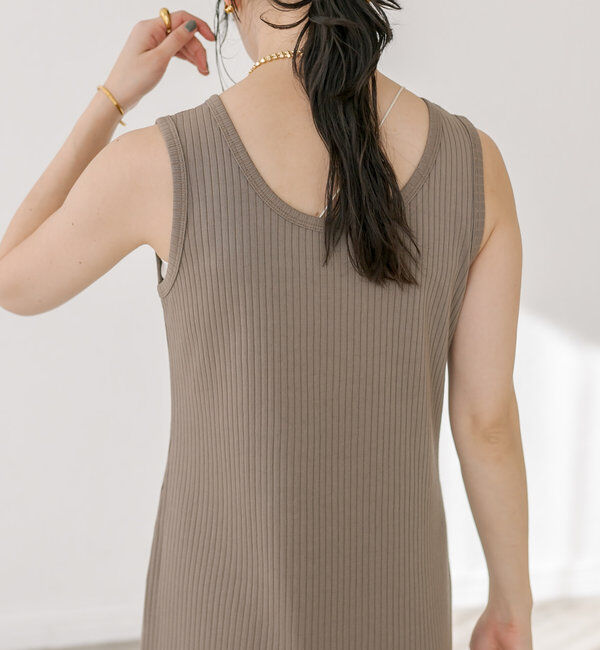  「【マイナス3kg/レビュー高評価☆】2WAYリブタンクワンピース」|ワンピース|