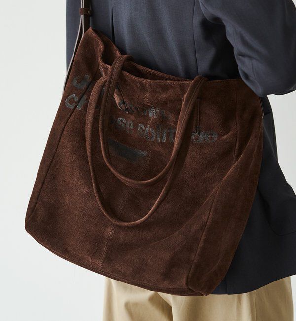  「ステンシルデザインスエード2WAYトートバッグ」|トートバッグ|