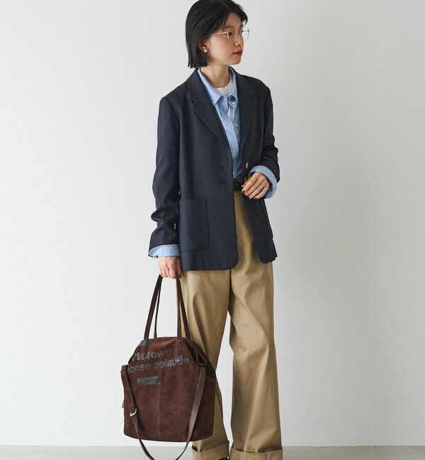  「ステンシルデザインスエード2WAYトートバッグ」|トートバッグ|