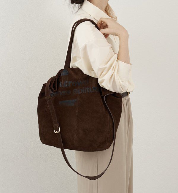  「ステンシルデザインスエード2WAYトートバッグ」|トートバッグ|