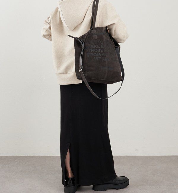  「ステンシルデザインスエード2WAYトートバッグ」|トートバッグ|