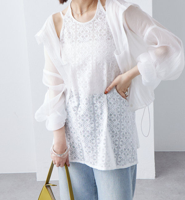  「シアーフーディーシャツ」|シャツ・ブラウス|