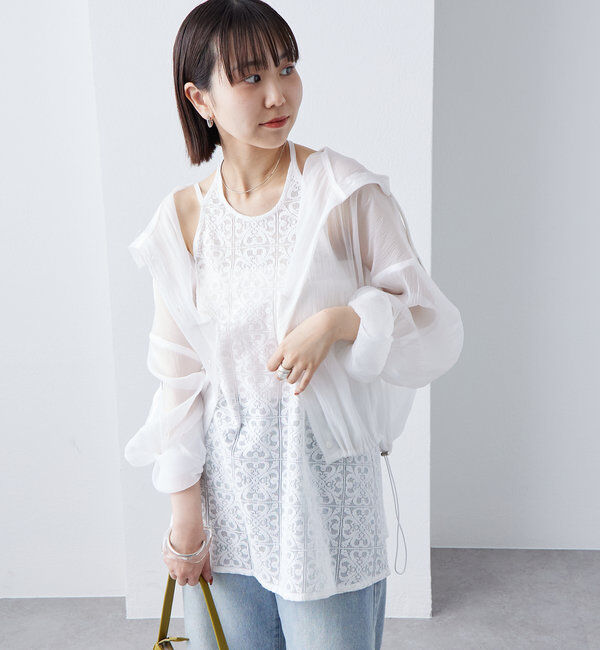  「シアーフーディーシャツ」|シャツ・ブラウス|