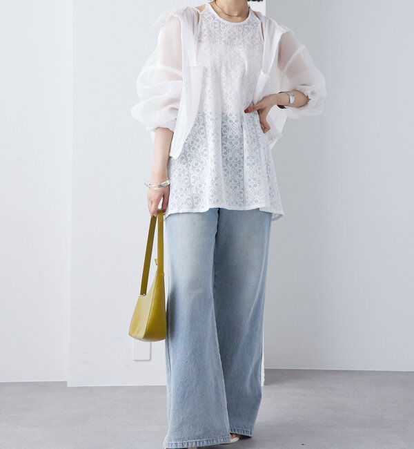  「シアーフーディーシャツ」|シャツ・ブラウス|