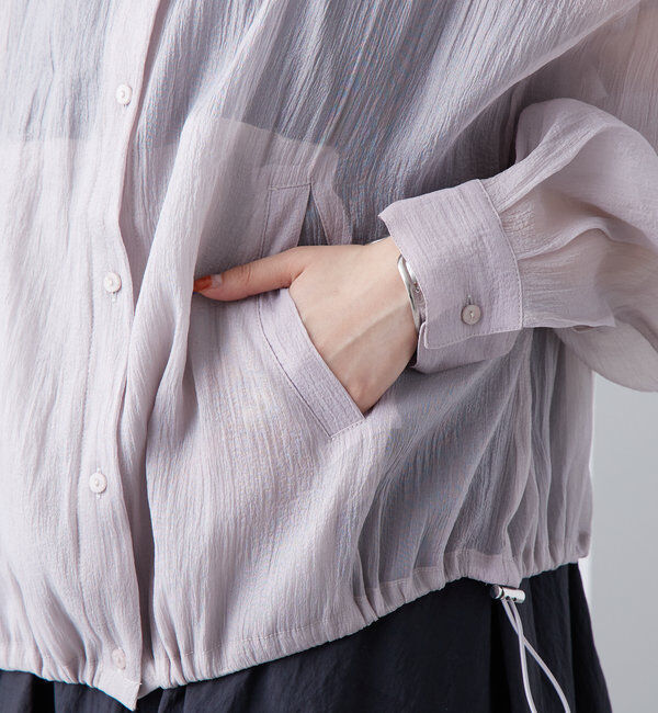  「シアーフーディーシャツ」|シャツ・ブラウス|