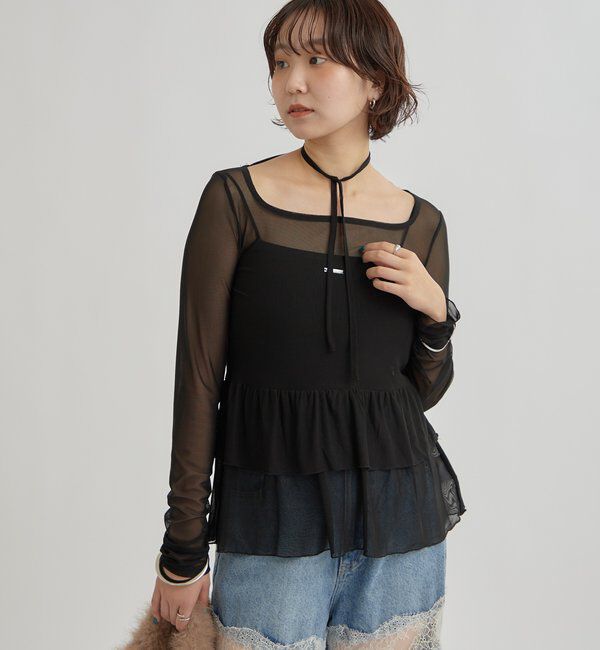  「ドットティアードプルオーバー」|Tシャツ・カットソー|