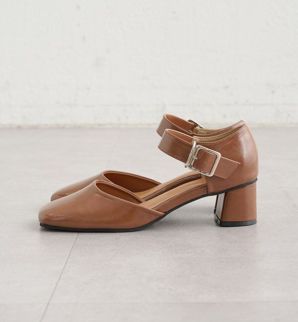  「バックルスクエアパンプス」|パンプス|