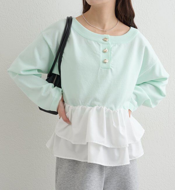  「ペプラムヘンリーニット」|ニット・セーター|