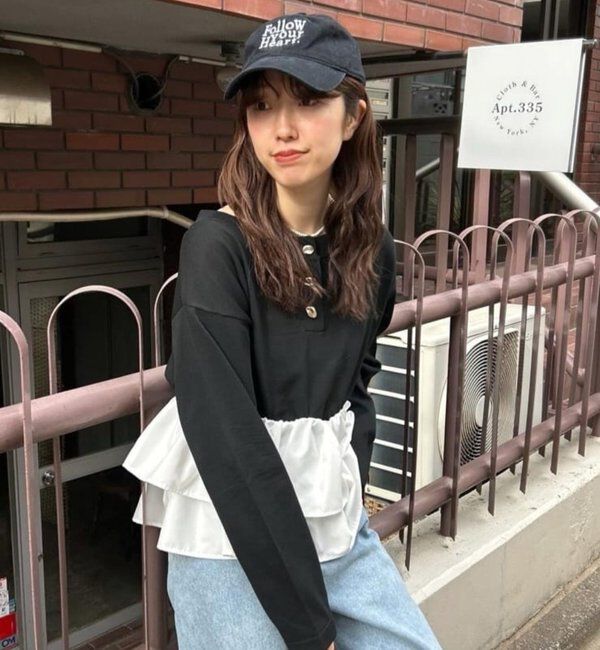  「ペプラムヘンリーニット」|ニット・セーター|