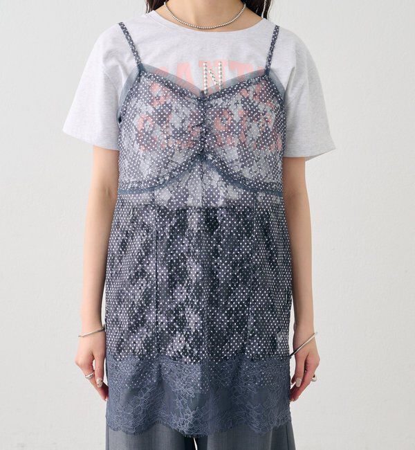  「ドットレースキャミチュニック」|シャツ・ブラウス|