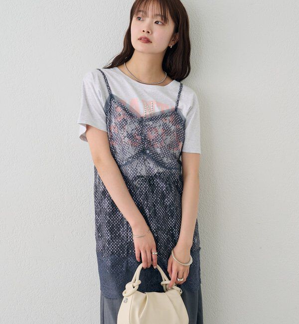  「ドットレースキャミチュニック」|シャツ・ブラウス|