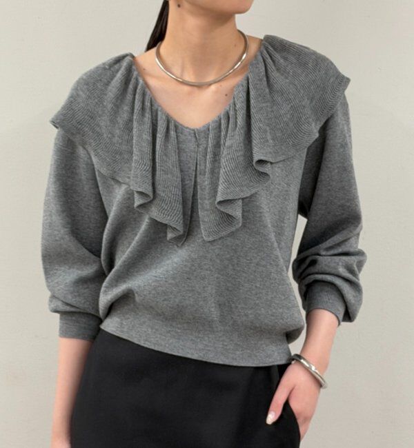  「フリルカラーニット」|ニット・セーター|