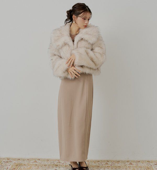  「【SALON by Chico】フリルデザインタイトロングワンピ/オケージョン」|ドレス|