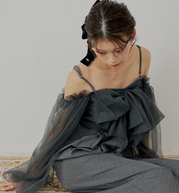  「【SALON byChico】フロントリボンドッキングコンビネゾン/オケージョン」|ドレス|