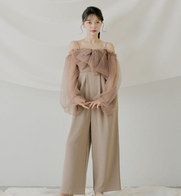  「【SALON byChico】フロントリボンドッキングコンビネゾン/オケージョン」|ドレス|