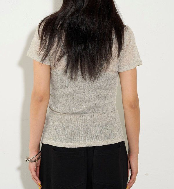  「シアーナロー半袖カーディガン」|Tシャツ・カットソー|