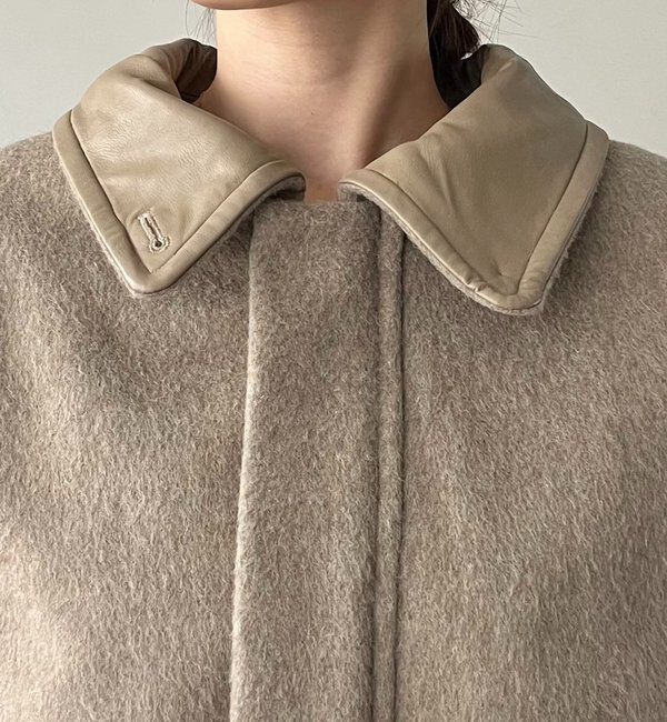  「【2WAYで着用可能】スタンドウールショートコート」|その他|