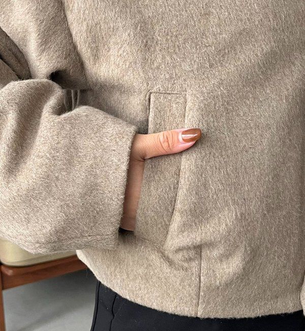  「【2WAYで着用可能】スタンドウールショートコート」|その他|