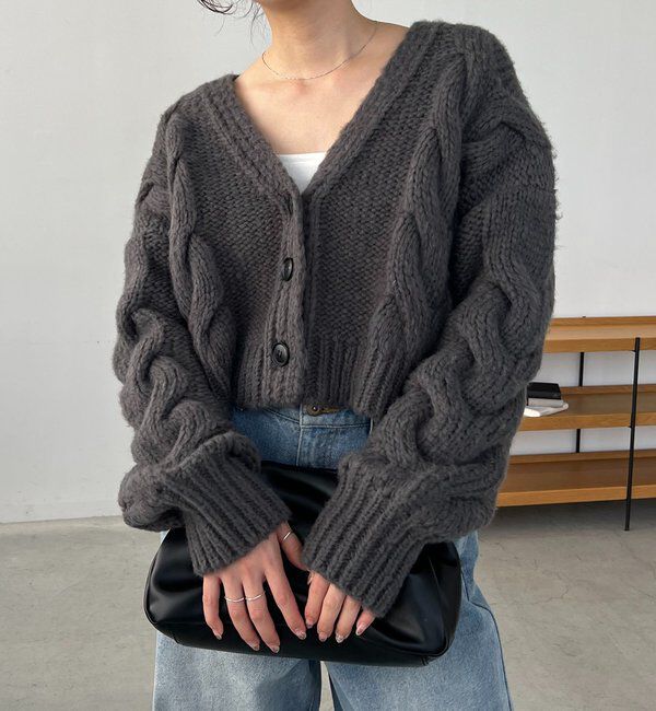  「BIGケーブルカーディガン」|カーディガン|