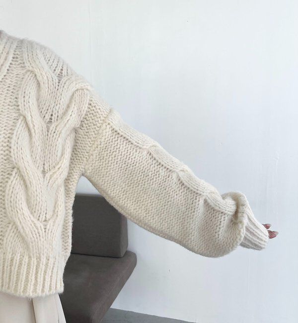  「BIGケーブルカーディガン」|カーディガン|