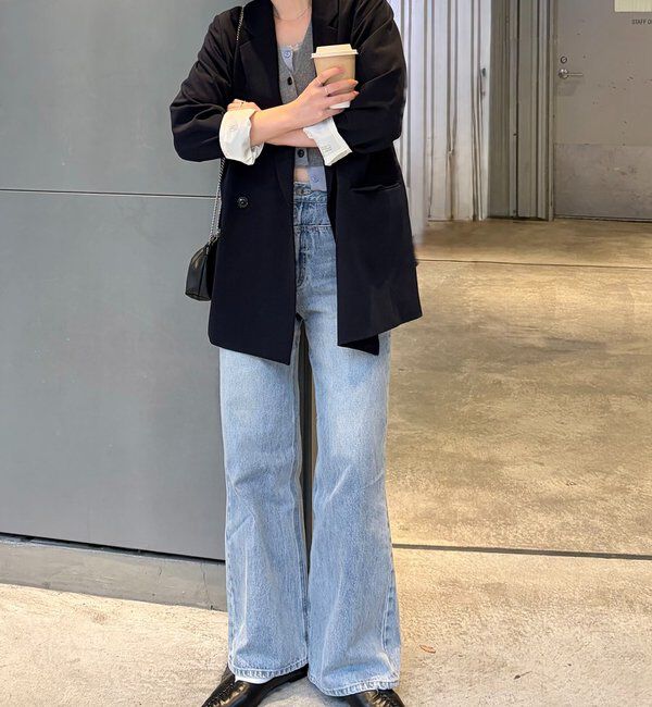  「【再販・サイズ展開あり・WEB限定カラー/グレージュ】Wテーラージャケット」|テーラードジャケット|