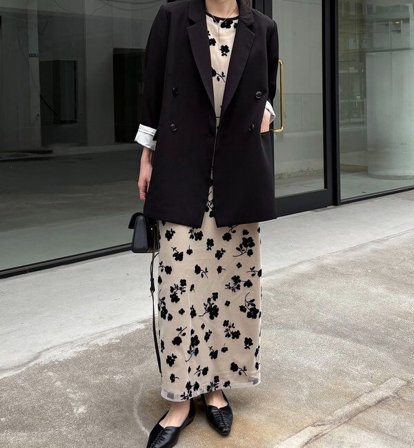  「【オケージョン/サイズ展開あり】フロッキーパフワンピース」|ワンピース|