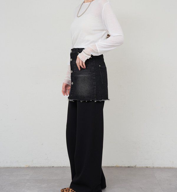  「レイヤードデニムスカート」|スカート|