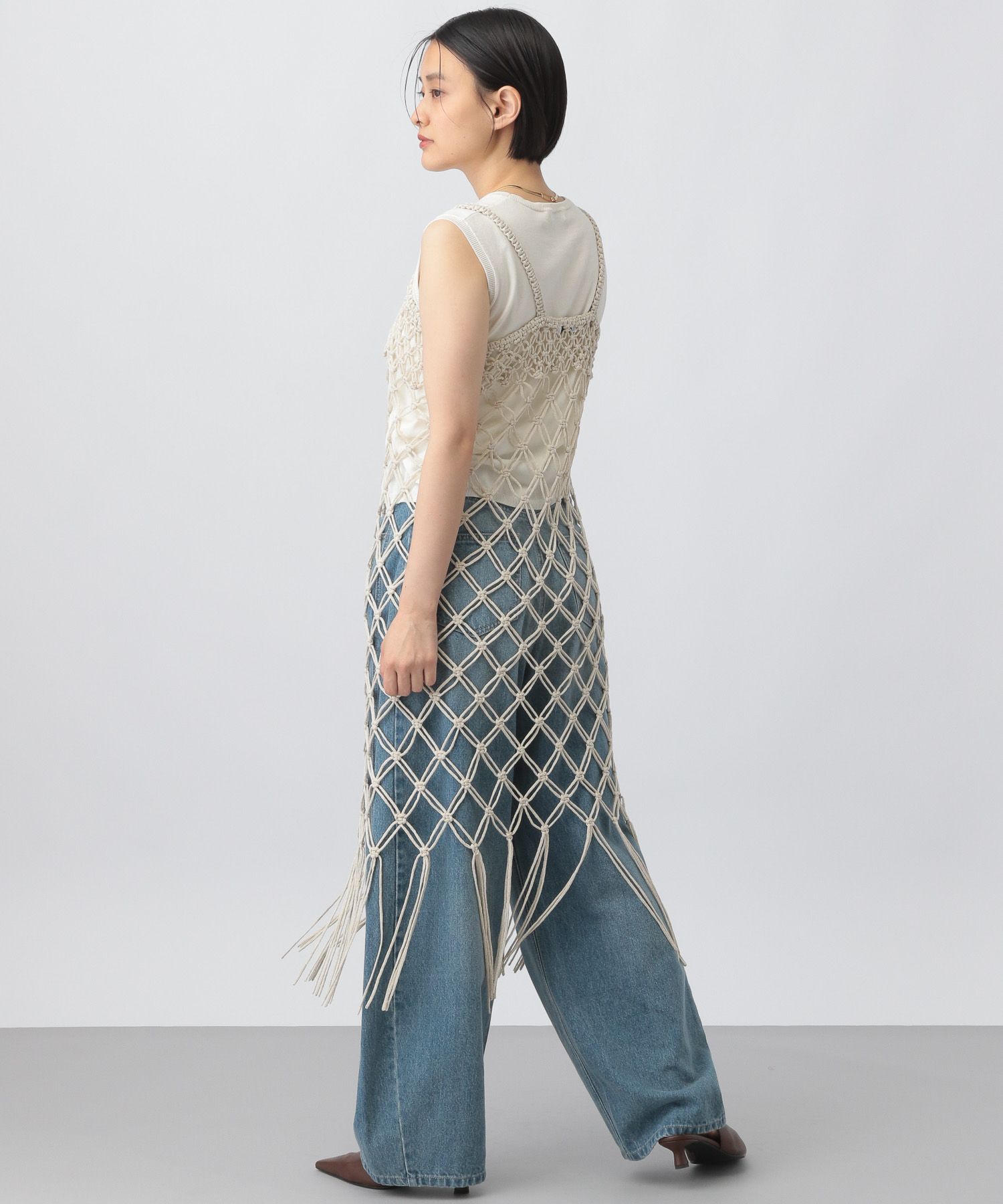 A part by 「HANDフリンジニットワンピース」|ワンピース|