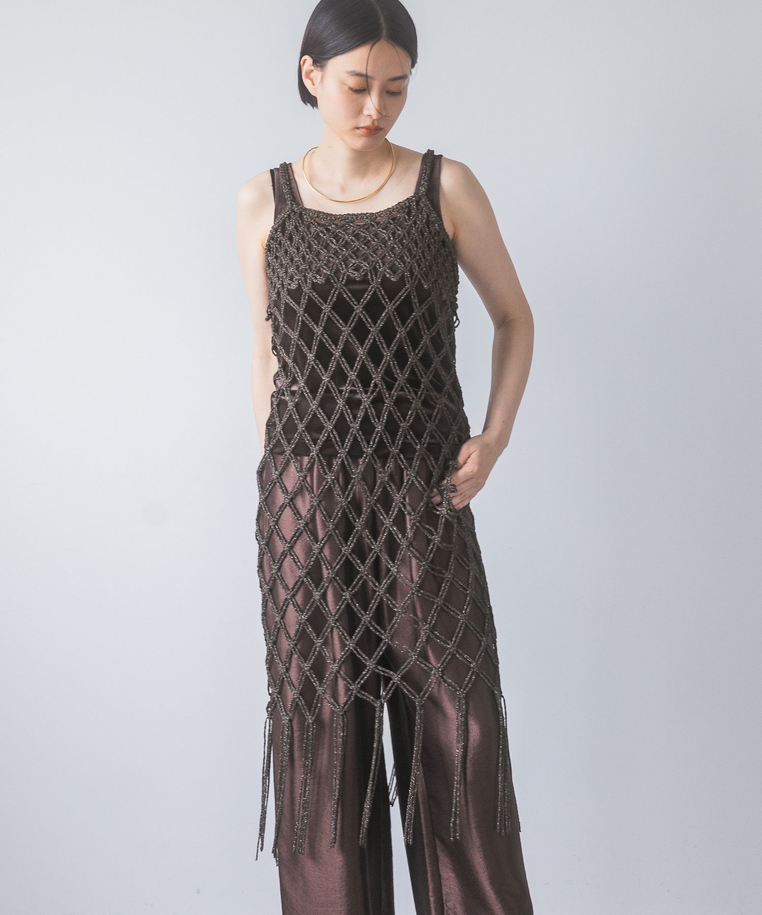 A part by 「HANDフリンジニットワンピース」|ワンピース|