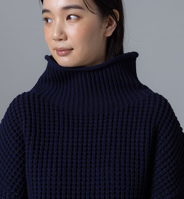 collex「ワッフルタートルニットプルオーバー」|ニット・セーター|
