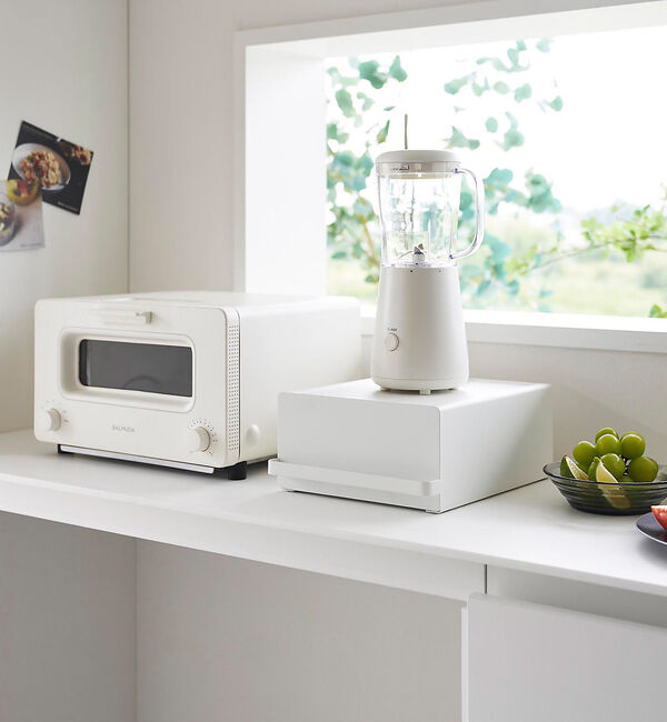 collex「【tower】 引出付きキッチン家電下ラック 省スペース 台所収納」|食器・キッチングッズ|