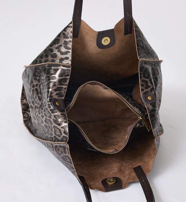 collex「【WEB限定】【AULENTTI/オウレンティ】ポーチ付きトートバッグ　ヒョウ柄」|トートバッグ|