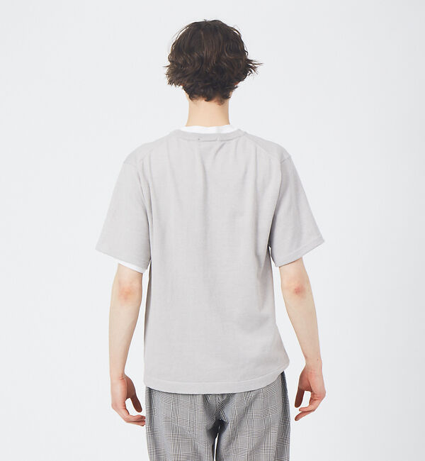 ABAHOUSE「アンサンブル ニット ポケットTシャツ」|Tシャツ・カットソー|