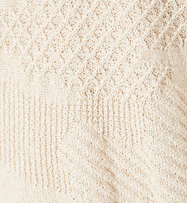 ABAHOUSE「サボテン柄 クルーネック ペーパーニット」|ニット・セーター|