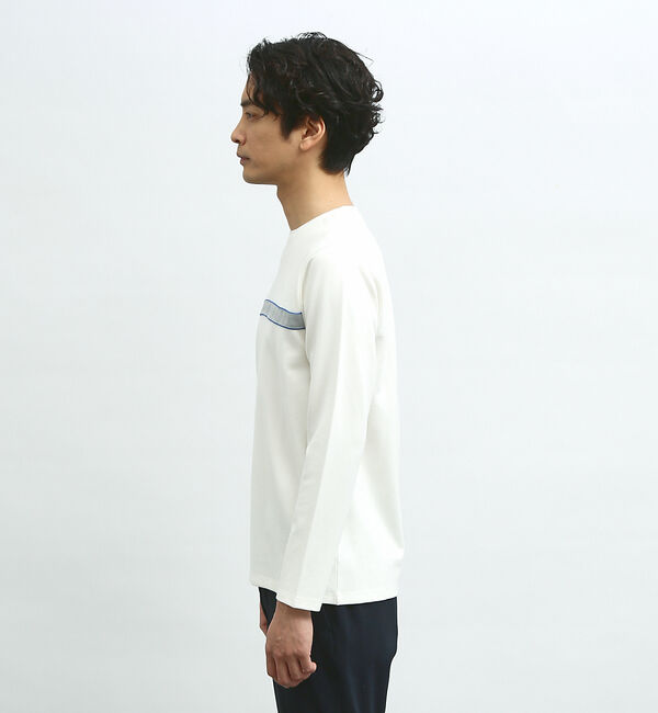 ABAHOUSE「【フロントパイピング】切り替え ポンチ ロングスリーブTシャツ」|Tシャツ・カットソー|