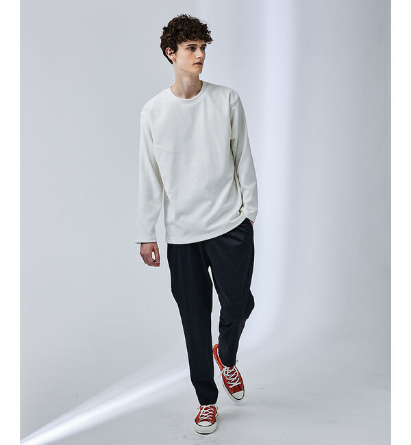 ABAHOUSE「【ベロア&times;コール】リラックス カットソー / スウェット」|Tシャツ・カットソー|