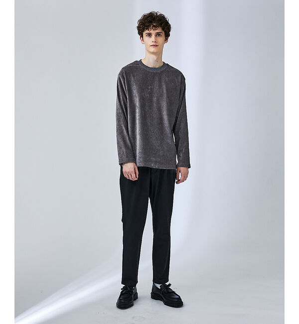 ABAHOUSE「【ベロア&times;コール】リラックス カットソー / スウェット」|Tシャツ・カットソー|