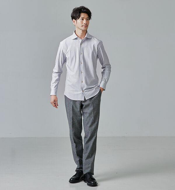 ABAHOUSE「【セットアップ対応】カシミヤ ブレンド スラックス」|スラックス|