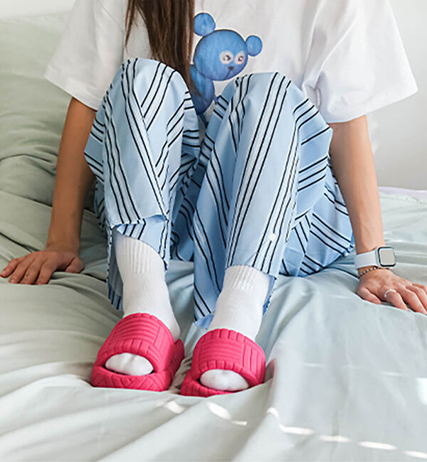 ABAHOUSE「【BANACO / バナコ】 VIVID TERRY ROOM SHOES /」|本・CD・DVD|ピンク