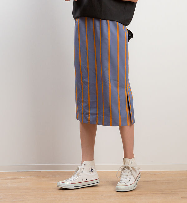 Rouge vif「インポートストライプスカート」|スカート|ブルーグレー