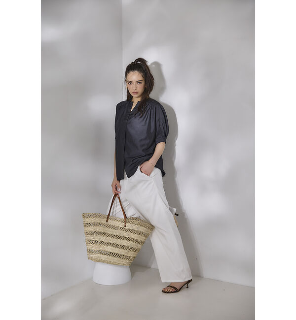 Rouge vif「ギャザーショートシャツ」|シャツ・ブラウス|