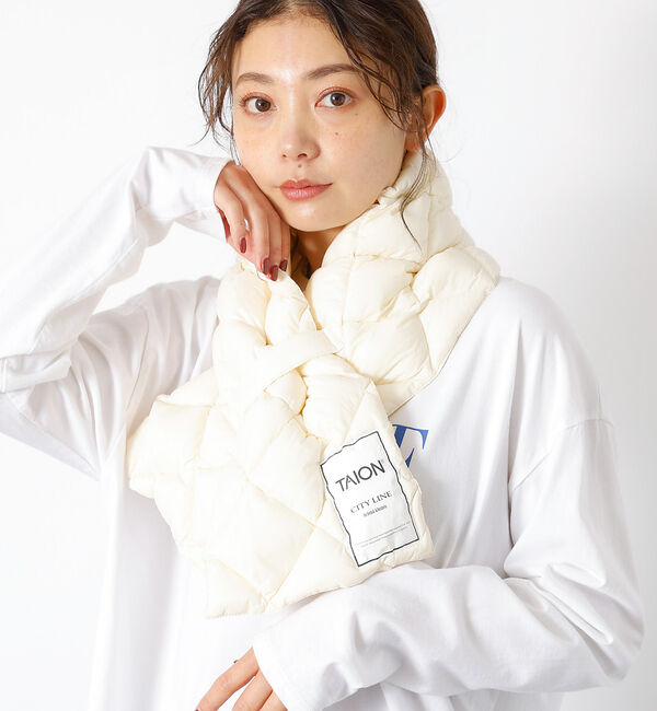 Rouge vif「【TAION / タイオン】シティ ダウンマフラー / キルティング」|マフラー|