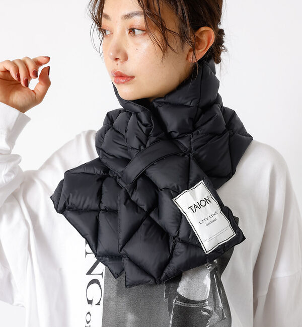 Rouge vif「【TAION / タイオン】シティ ダウンマフラー / キルティング」|マフラー|