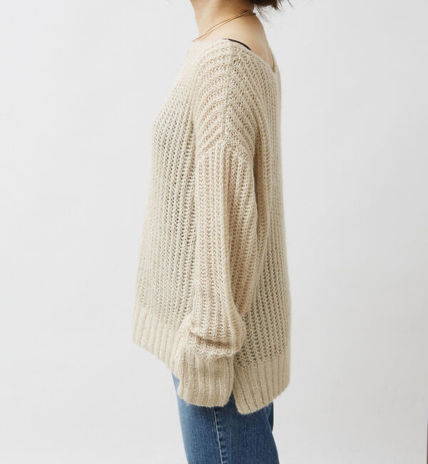 Rouge vif「シアーモヘヤミックス畔プルオーバー」|ニット・セーター|